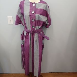 Vintage Dress, Purple Dolman Sleeves, 22W